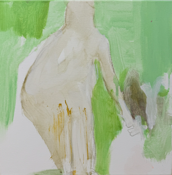 Obra Paula Figura Fondo Verde
